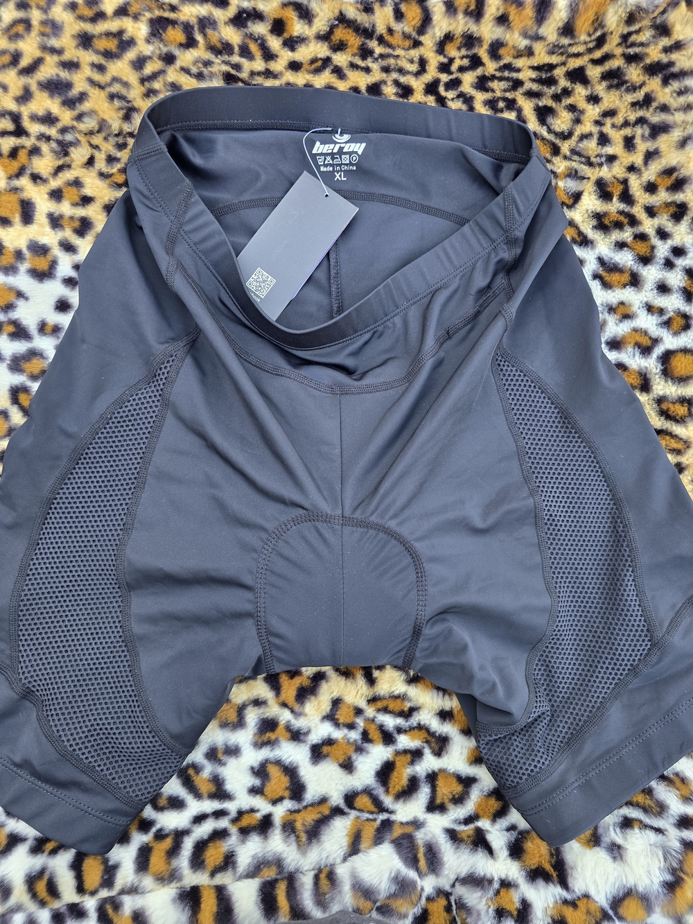 Beroy Black Quick Dry XL Gel Padded Cycling Shorts